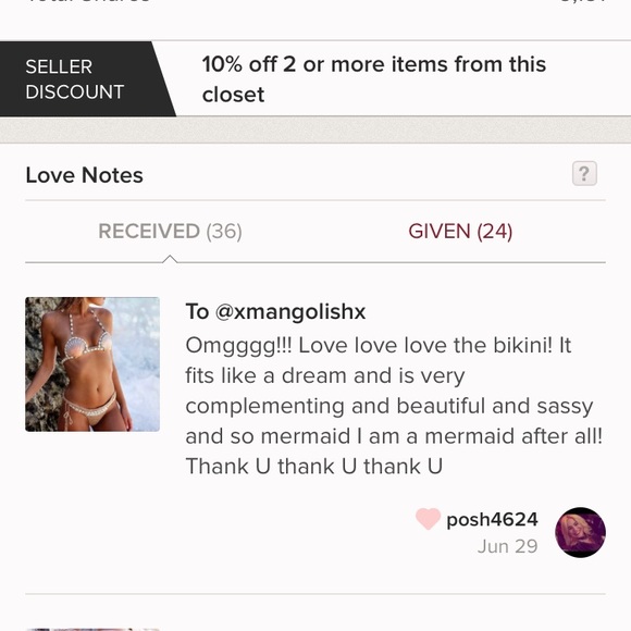 5⭐️ [HOST PICK] Handmade Mermaid Shell Swim Bikini - Picture 6 of 7